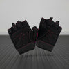 Pink leather exercise glove, front view