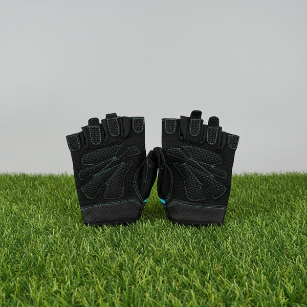 Pair of leather exercising gloves