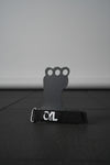 Black leather weight lifting glove