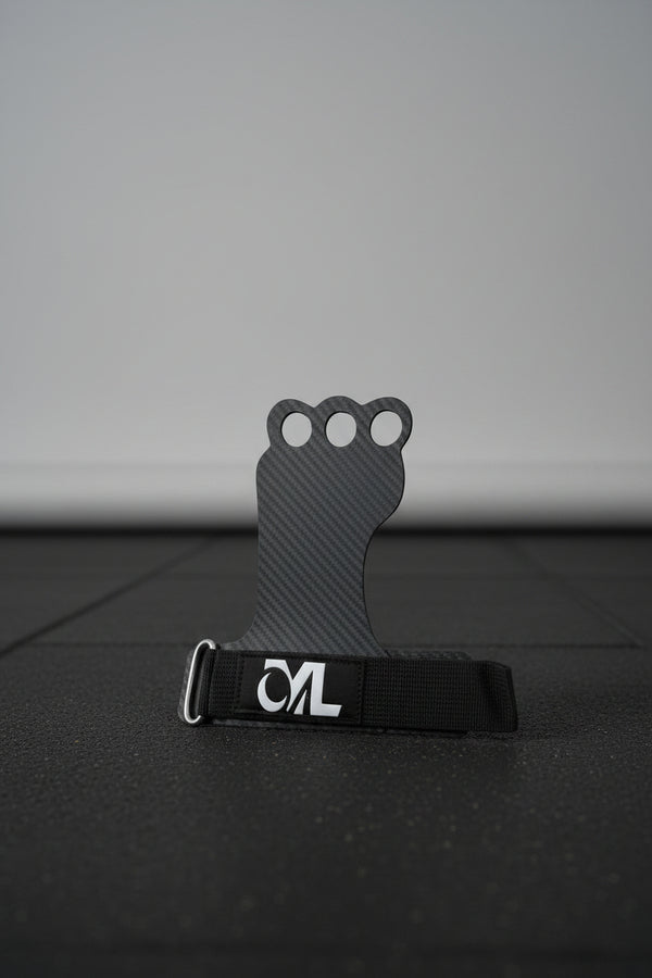 Black leather weight lifting glove