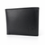 Black leather bifold wallet with subtle embossed Moonlight Leathers logo