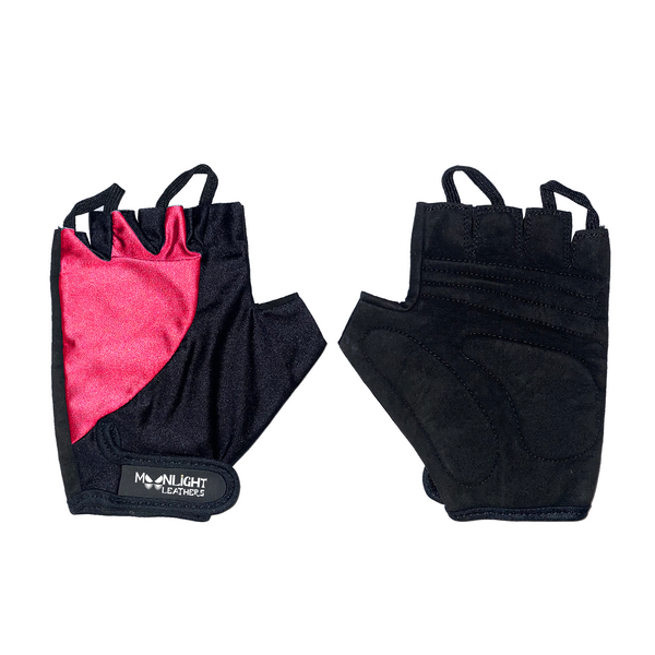 Light color cycling gloves - MoonLightLeathers
