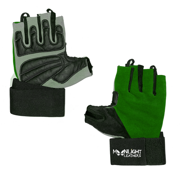 Gym gloves with long strap - MoonLightLeathers