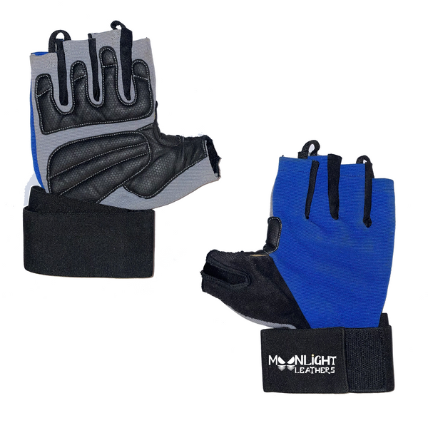 Gym gloves with long strap - MoonLightLeathers