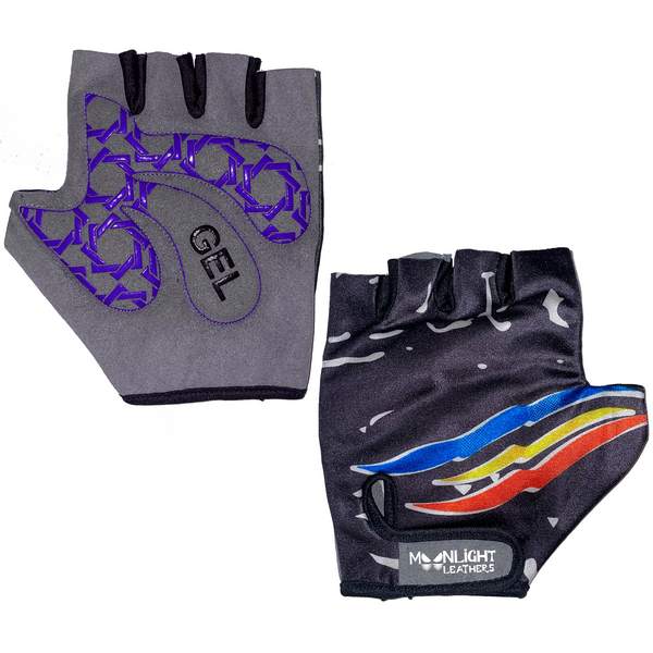 Moon Rings kids cycling gloves - MoonLightLeathers