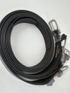 Black split leather belt