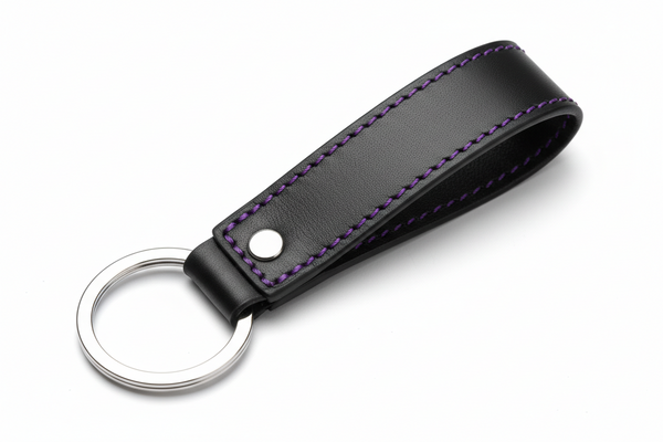 Classic Rectangular Leather Key Fob